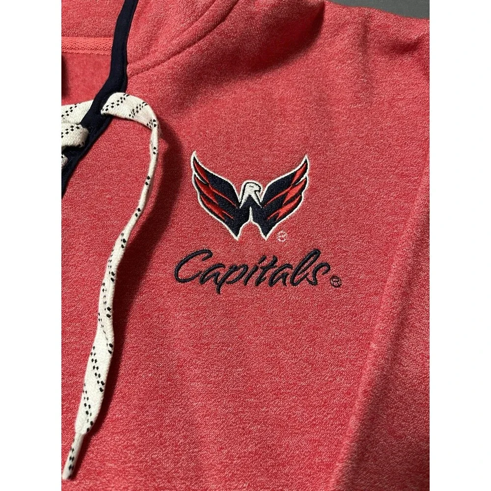 NHL Official Washington Capitals Hoodie Red Men’s Large shoe Lace Tie NWT